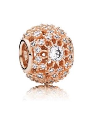 authentic pandora charm. Retired style. Inner radiance charm rose gold plated
